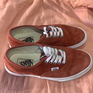 Suede Vans - orange/brown